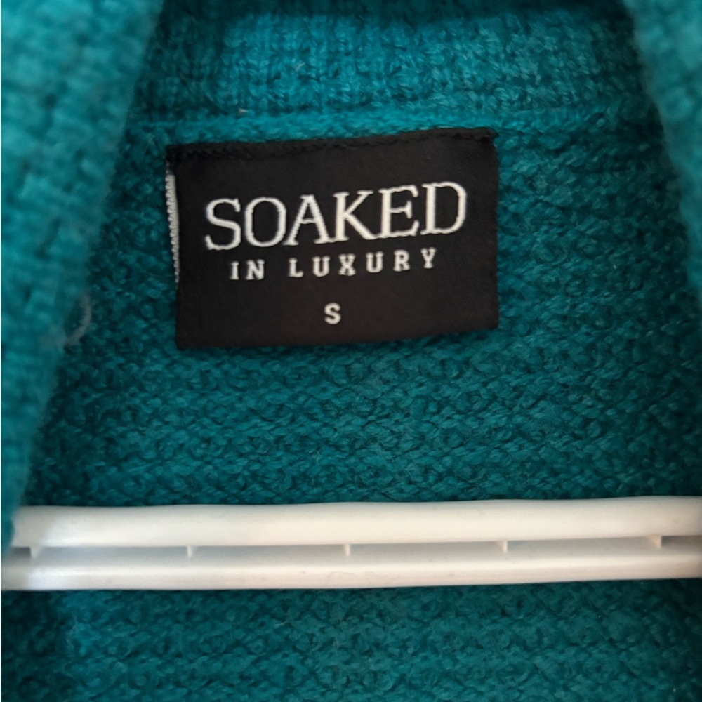 Soaked in Luxury Women’s Teal Cardigan - Size Small - Picture 3 of 6
